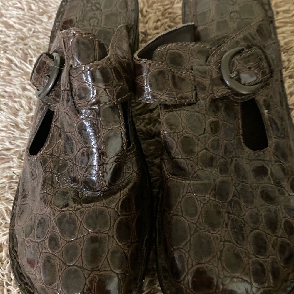 B.O.C Brown Croc Mules